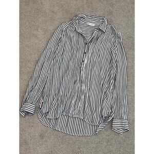 Beachlunchlounge Striped Button-Up Shirt Size s